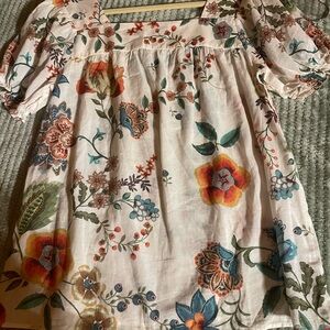 Johnny Was Multicolor Floral Embroidered Blouse